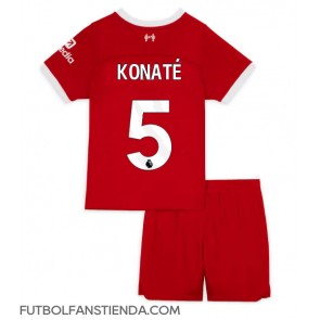 Liverpool Ibrahima Konate #5 Primera Equipación Niños 2023-24 Manga Corta (+ Pantalones cortos)